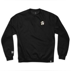 Girl Skateboards Men's Black Crewneck Sweater with pup 
Dog Patch Size M